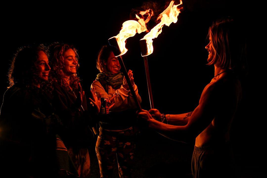 Glow dragon staff performance