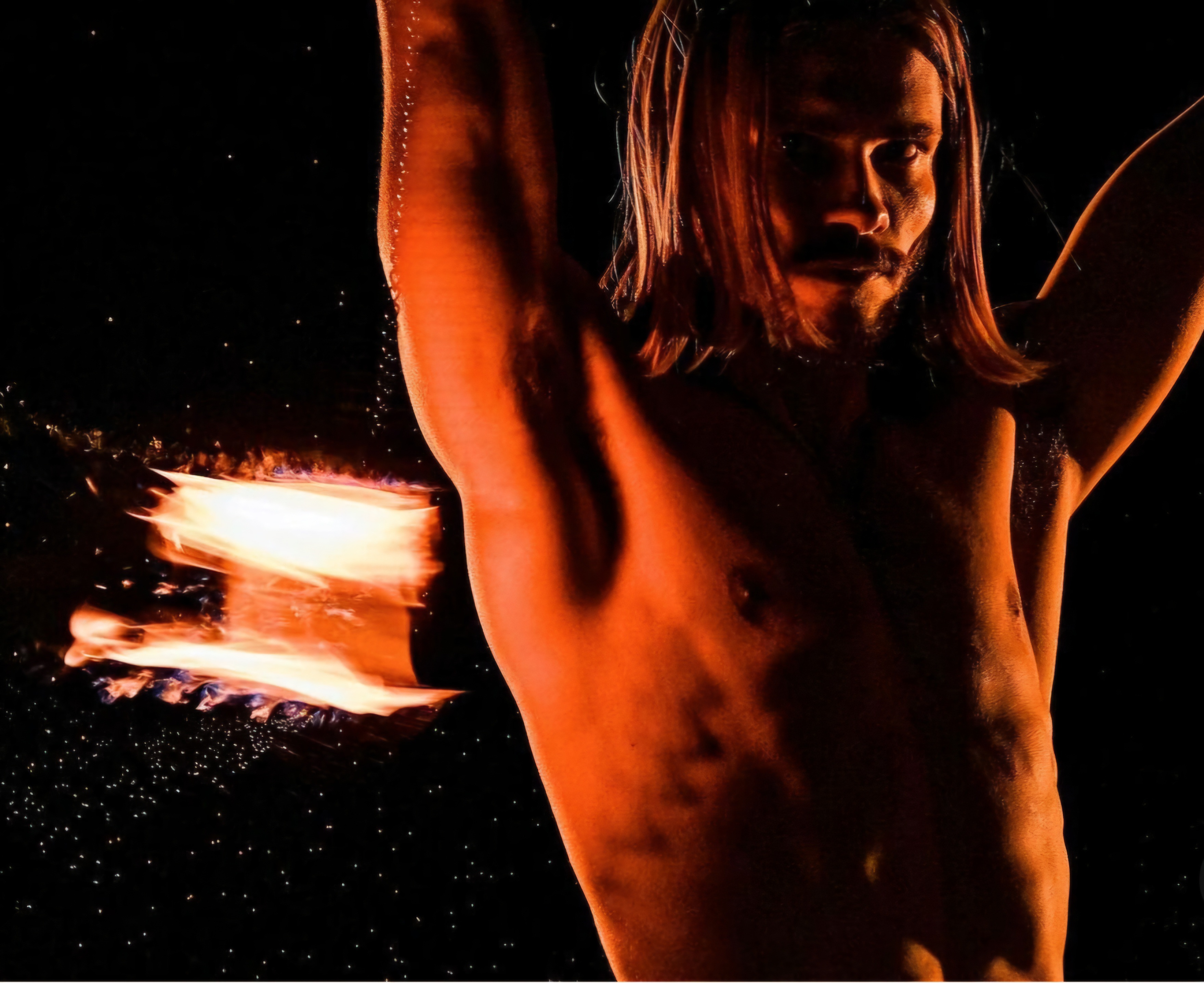 Glow poi performance